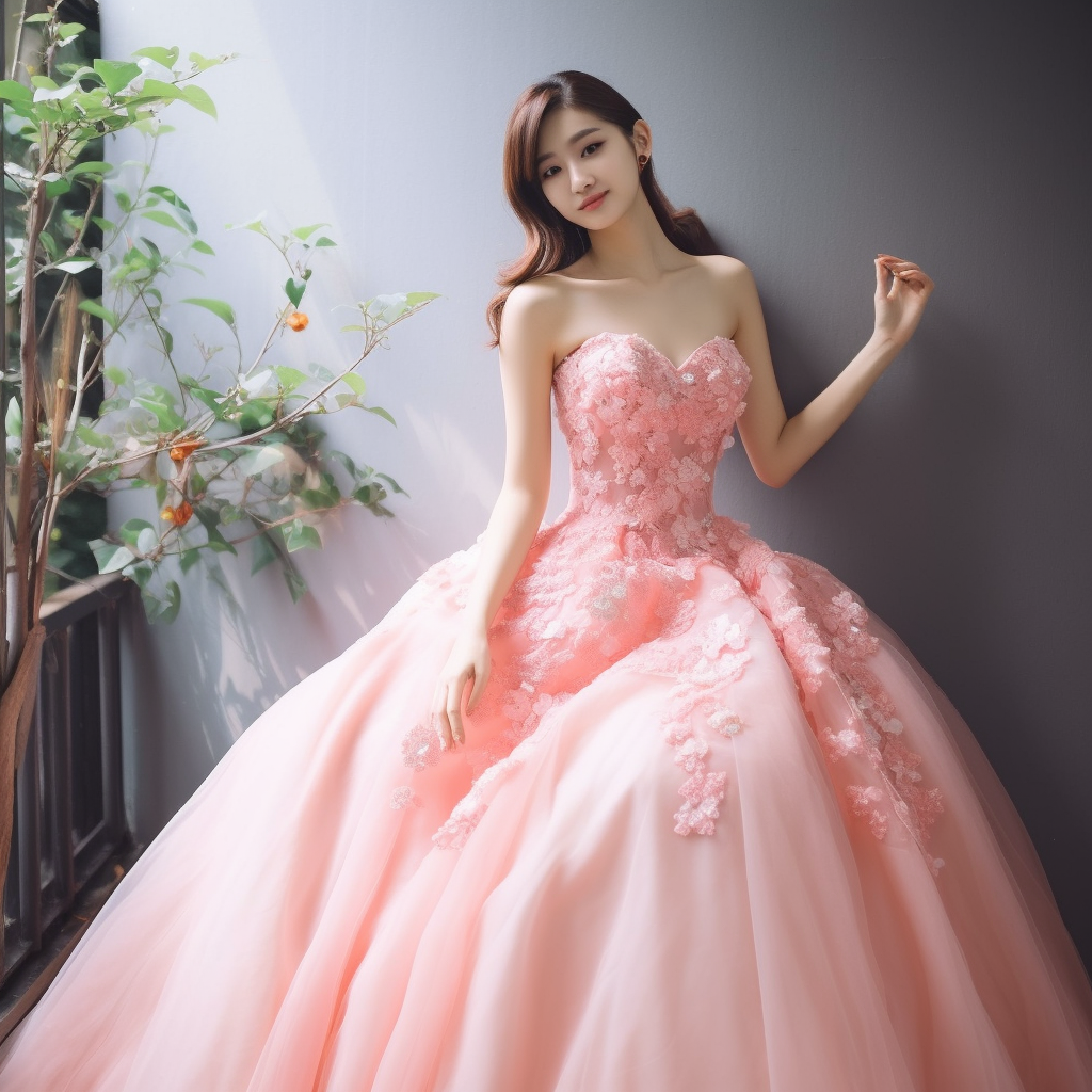ピンク ウエディングドレス